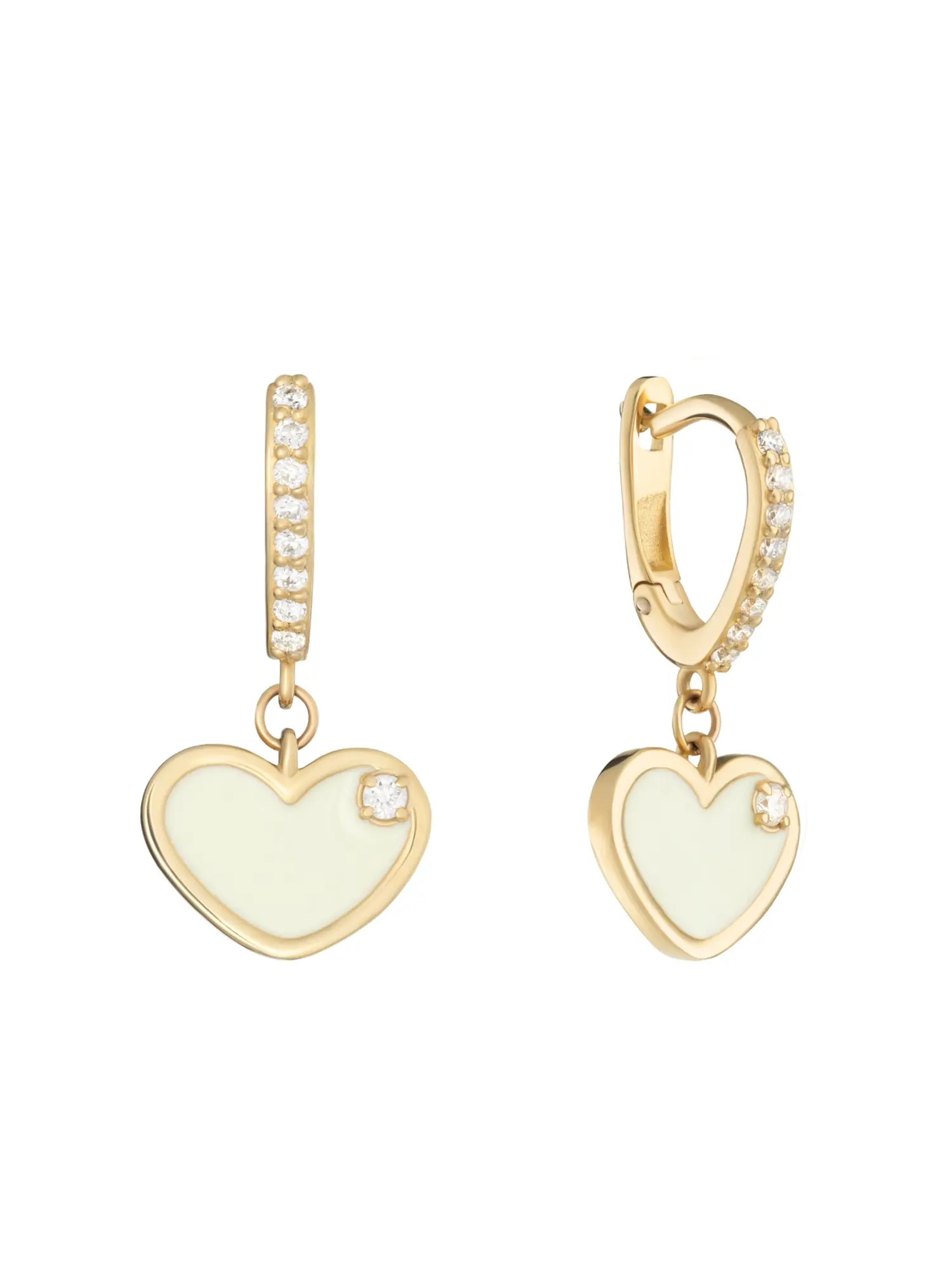 Серьги "Сердца", 585 золото