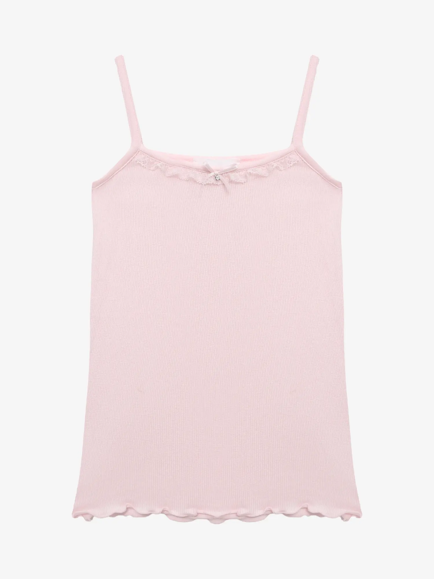 Майка с кружевной отделкой