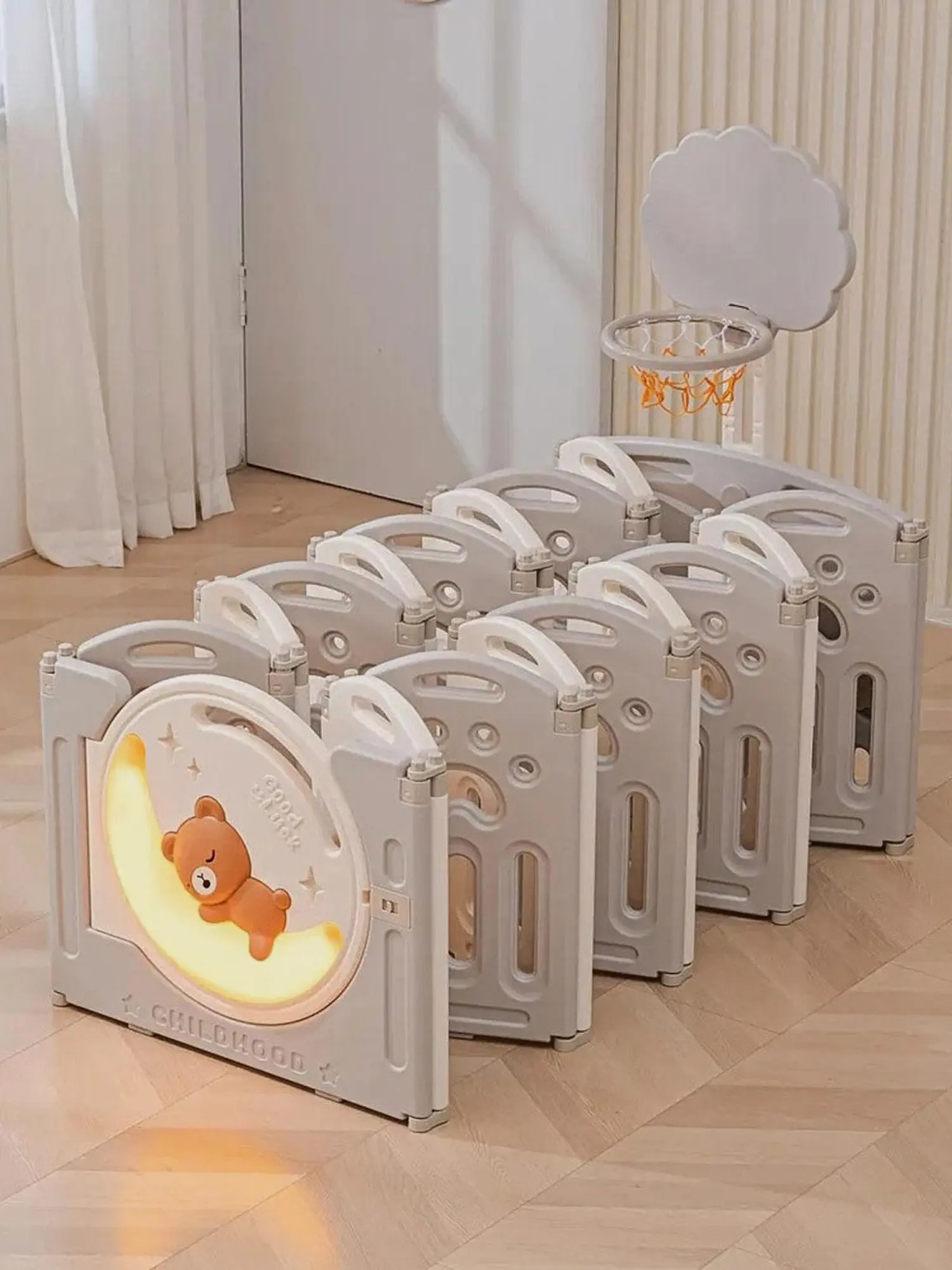 Манеж Kids DeLuxe Grey 180x200 см - изображение 4