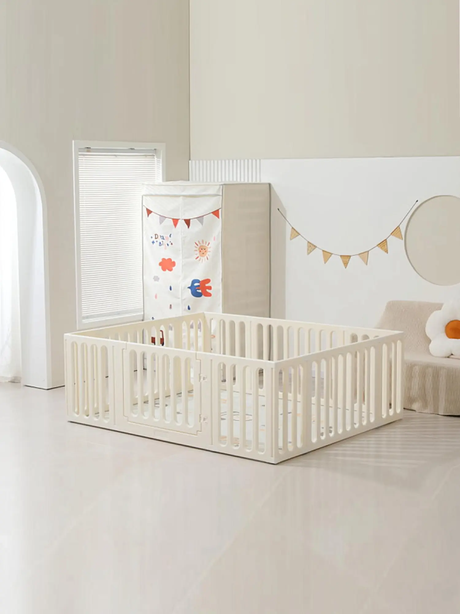 Манеж-стеллаж UNIX Kids (2 в 1) White - изображение 7