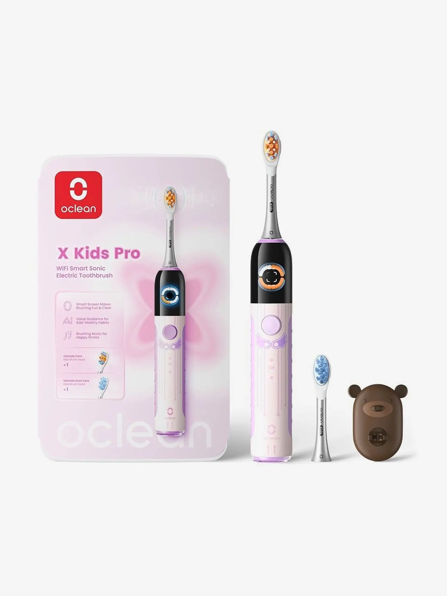 Зубная щетка электрическая X Kids Pro, розовая