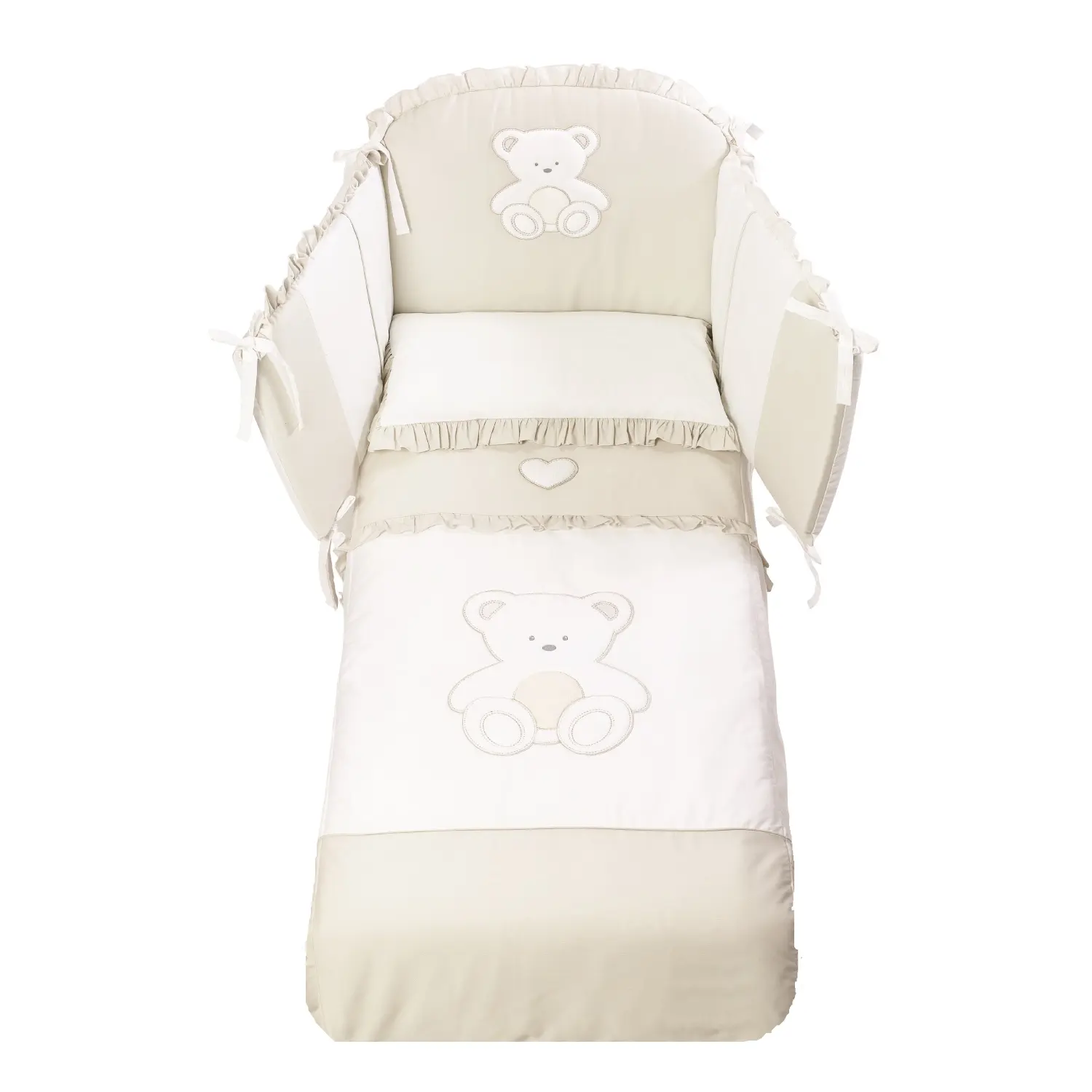 Комплект белья из 5 предметов Peluche, кремовый
