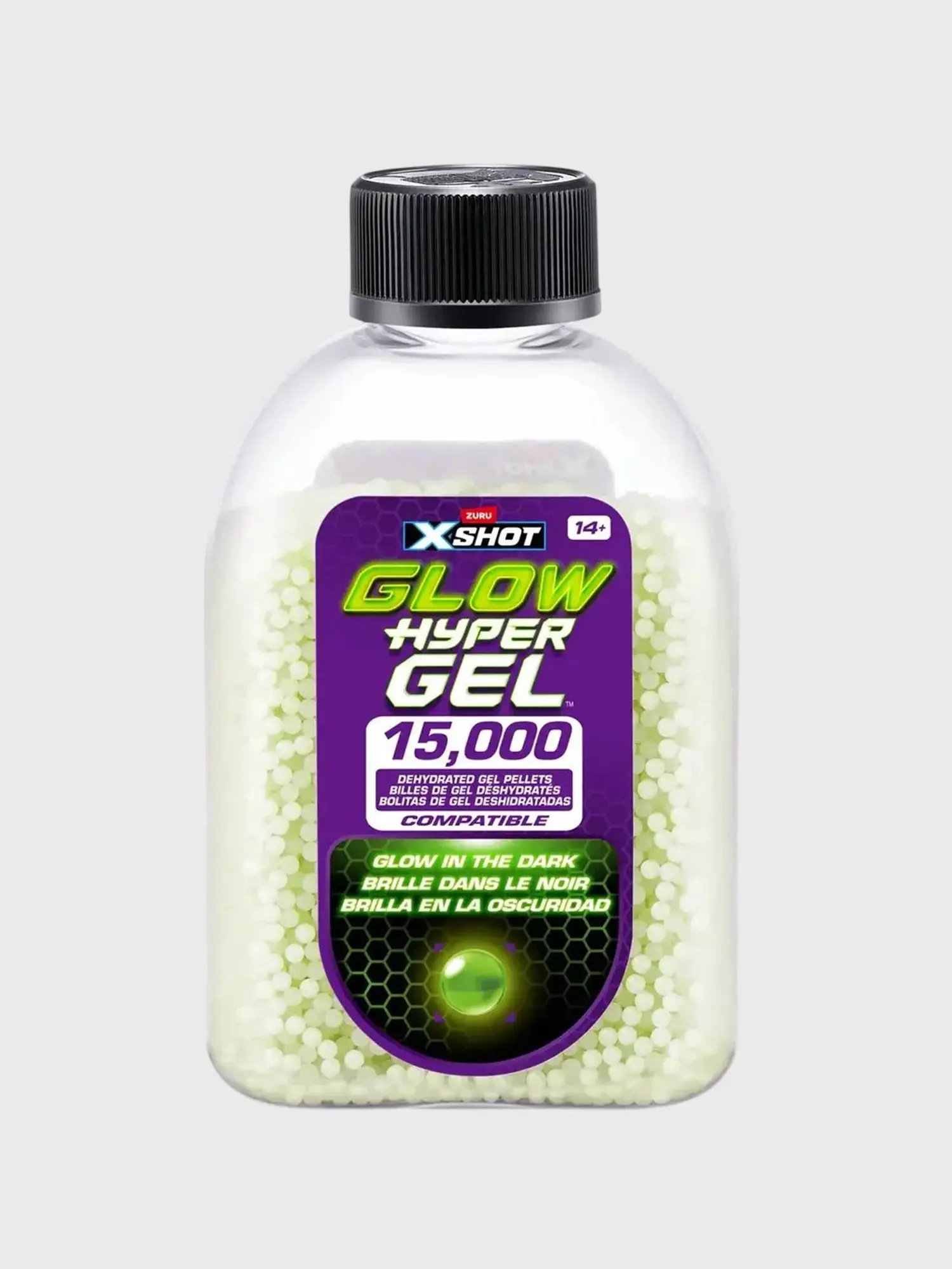 Снаряды для бластера X-Shot HYPERGEL GLOW IN THE DARK